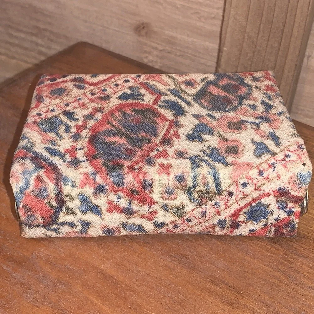 VTG Fabric Trinket Box Bag Japan Playing Card Holder Purse Ballerina 1950s Cards